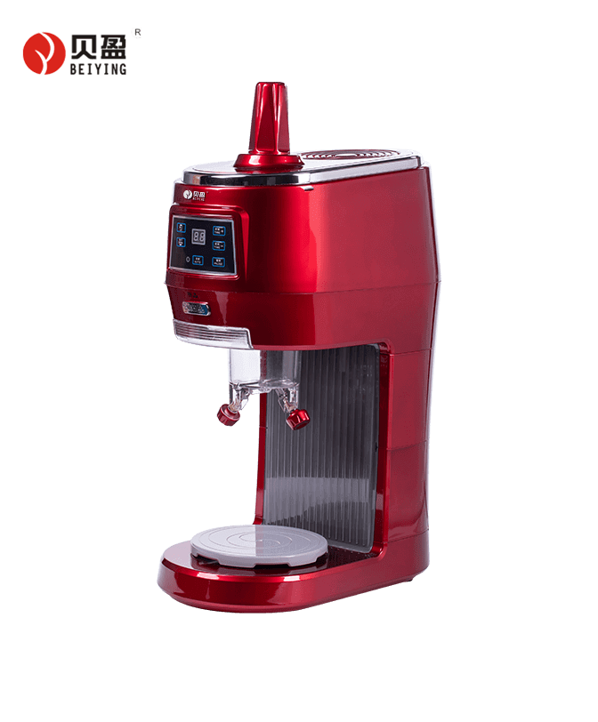 BY-208S-Red-Single Serving Snowie Shaved Ice Shaver Self Locking Milk Snow Bingsu Machine For Commercial Use