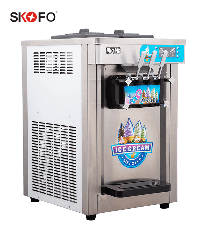 BY-T26-Automatic soft serve ice cream cone making machine three flavors ice cream for dessert